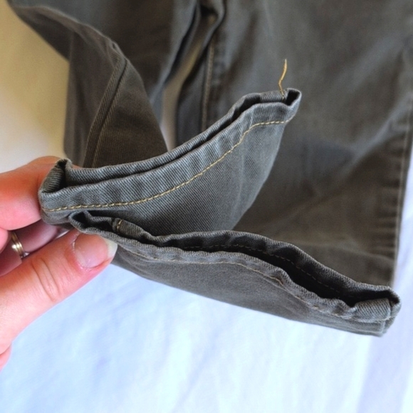 gymboree 100% cotton khaki green straight leg denim jeans 2T toddler boys - Picture 4 of 8